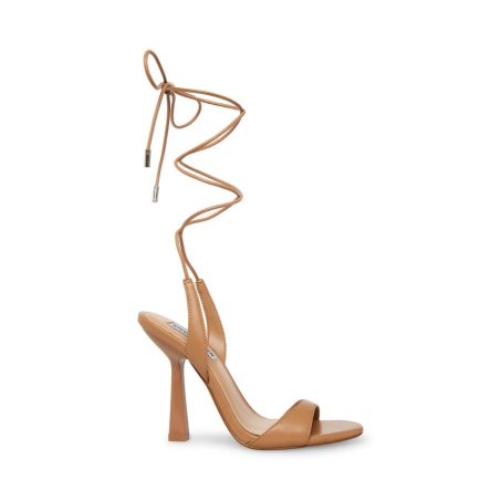 Sandalias Tacones Steve Madden Michelle Natural Cuero Mujer Marrones | ES VB8203